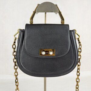 CHARLES & KEITH Horse Shoe Top Handle Bag Black Shoulder Bag